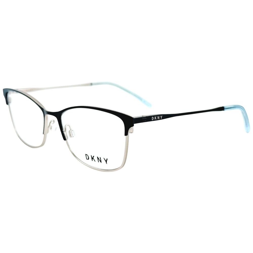 DKNY DK1028 Womens Metal Eyeglass Frame 400 Navy Silver 53-16